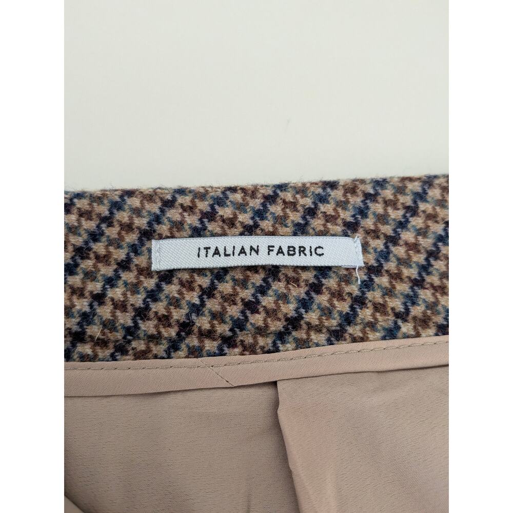 J. McLaughlin Wool Houndstooth Trousers Pants Size 12 Italian Fabric Portugal - Picture 7 of 11